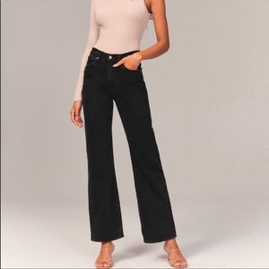 Abercrombie 90s Relaxed Ultra High Rise Jean Black